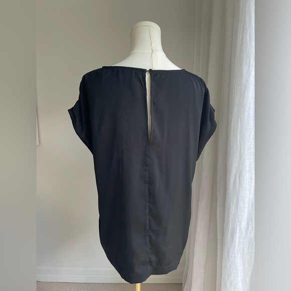 Rosamunde Black Short Sleeve Blouse - Medium - Picture 3 of 4
